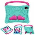 thumbnail image 1 of Kids Case For iPad 9th/8th/7th Generation – Soft TPU Military Grade Shockproof Boxing Design Kickstand Cover with Portable Handle & Shoulder Strap - Mint, 1 of 8
