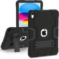 thumbnail image 1 of Kids Case for iPad (A16) 11th Generation 11 Inch 2025, iPad 10th Generation 10.9" 2022 Durable Rugged Heavy Duty Shockproof Lightweight Stand Cover for iPad 10th / 11th Gen,Black, 1 of 12