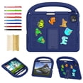 thumbnail image 1 of Kids Case for iPad Air 11 inch M2 (2024) & iPad Pro 11 M4 (2024) Shockproof Soft EVA Foam Cover,Pencil Holder/Portable Handle/Foldable Kickstand,Shockproof Silicone Cartoon Case,
Navyblue, 1 of 8