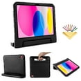 thumbnail image 1 of Kids Case for iPad Air 13 2024/Pro 13 2024 with Pencil Holder/Foldable Convertible Handle/Kickstand Slim Lightweight Kid-Proof Soft EVA Foam Shockproof Rugged Stand Cover, Black, 1 of 12