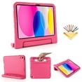 thumbnail image 1 of Kids Case for iPad Air 13 2024/Pro 13 2024 with Pencil Holder/Foldable Convertible Handle/Kickstand Slim Lightweight Kid-Proof Soft EVA Foam Shockproof Rugged Stand Cover, Rose, 1 of 12