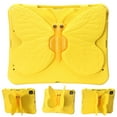 thumbnail image 1 of Kids Case for iPad Air 13-inch (M3) 2025, (M2) 2024 / iPad Pro 13 Inch M4 / iPad Pro 12.9 (2018/2020/2021/2022), Cute Butterfly Rotating Stand Lightweight Kids Friendly Shockproof Case, Yellow, 1 of 6