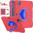 thumbnail image 1 of Kids Case for iPad Air 5th/4th, Shockproof Handle Stand Protective Cover for iPad Pro 11 Inch 2022/2021/2020/2018 & iPad Air 5/4 Case 10.9 Inch 2022 2020 with Pencil Holder & Shoulder Strap,Redblue, 1 of 12