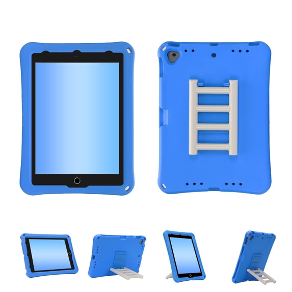 Kids Case for iPad Mini 1/2/3/4/5 7.9 inch Tablet Case with Rotatable Stand, Kids Friendly EVA Foam Shockproof Drop Protective Cute Cover for iPad Mini 1/2/3/4/5 7.9 inch, Blue