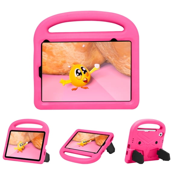 Kids Case for iPad Mini 5/4/3/2/1 (7.9-Inch, 2019/2015/2014/2013/2012 Model), EVA Military Grade Drop Protection Heavy Duty Case Kids Friendly Portable Handle Foldable Stand Cover,Pink