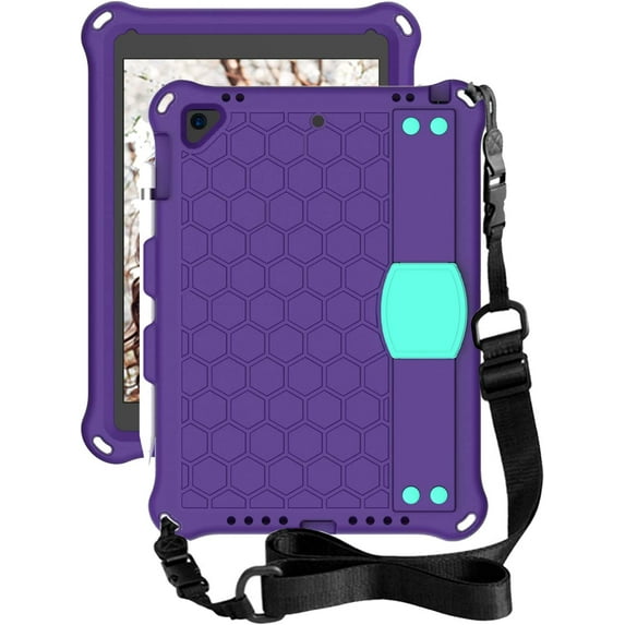 Kids Case for iPad Mini 5 4 3 2 1, Kids Friendly Light Weight Non-Toxic EVA Shockproof Case with Pencil Holder, Handle Stand Strap & Shoulder Belt for iPad Mini 7.9 inch