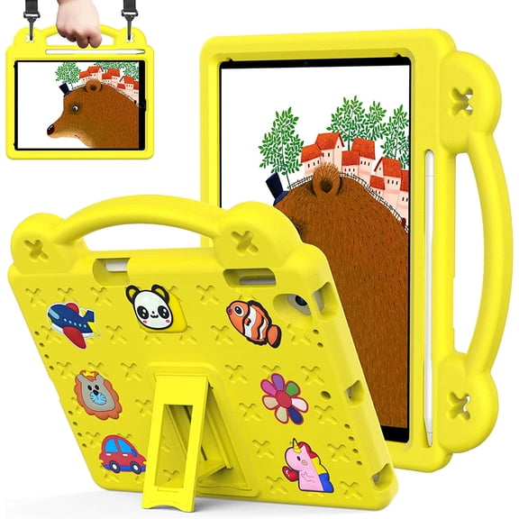 Kids Case for iPad Mini 6th Generation 2021 8.3 Inch, Kids Girl Shockproof Full Body Protective with Pencil Holder, Folding Handle Stand Shoulder Strap for iPad Mini 6 2021