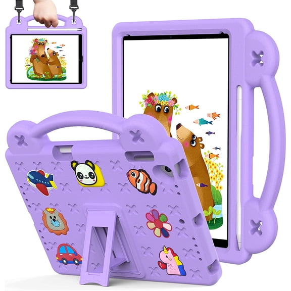 Kids Case for iPad Mini 6th Generation 2021 8.3 Inch, Kids Girl Shockproof Full Body Protective with Pencil Holder, Folding Handle Stand Shoulder Strap for iPad Mini 6 2021