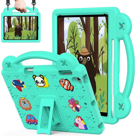 Kids Case for iPad Pro 9.7, Kids Girl Shockproof Full Body Protective with Pencil Holder, Folding Handle Stand Shoulder Strap for iPad Pro 9.7 2016 Modle: A1674 / A1675 / A1673