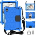 thumbnail image 1 of Kids Case for iPad mini 6th Gen 8.3" 2021, EVA Cover with Soft Portable Wristband Shockproof Heavy Duty Protection Durable Encasing,with Shoulder Strap for iPad mini 6th Generation - Blue, 1 of 6