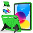 thumbnail image 1 of Kids Cases for iPad 10th Gen 10.9" (2022) Case, for iPad 10.9 inch case with Sturdy Kickstands, Heavy Duty Shockproof iPad 10.9 case for Kids Children Boys Girls,Green+Black, 1 of 8