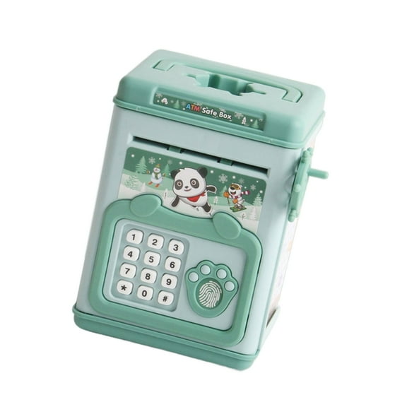 Kids Cash Box Realistic Fingerprint and Password Unlocking Money Box for Secure