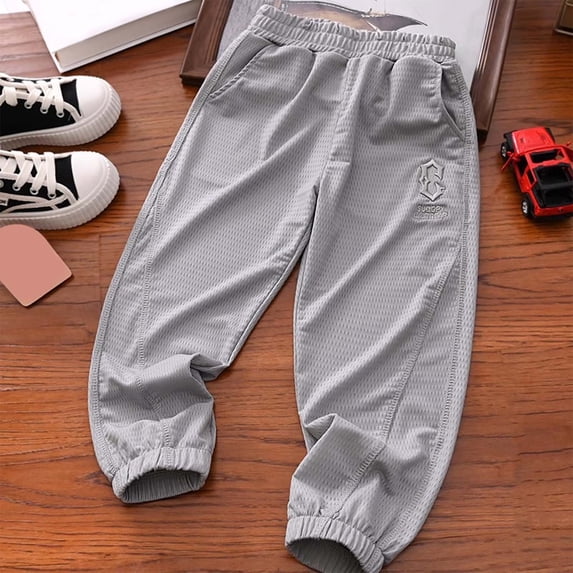 Kids Casual Active Joggers Slacks Grey Toddler Baseball Pants Spring Summer Trousers Long Pants 7-8 Years Girls Pants