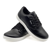 Kids Casual Shoes Wide Toe Barefoot Shoes, Boys Girls Minimalist Zero Drop Leather Sneakers, Comfort Fashion Sneaker School Daily Shoes