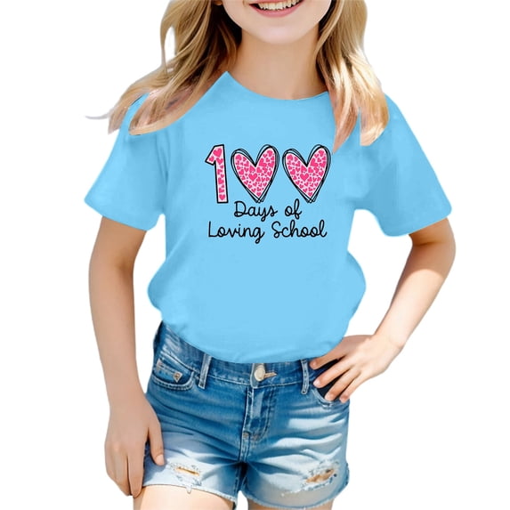 Kids Casual Short Sleeve Crew Neck T-Shirt, Soft Breathable Cotton Basic Daily Tops, Relaxed Fit Lightweight Summer Tees for Boys Girls Back To School Outdoor Daily Wear