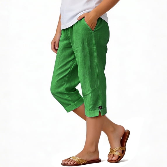 Kids Casual Straight Leg Pants With Pockets, Loose Comfy Slit Hem