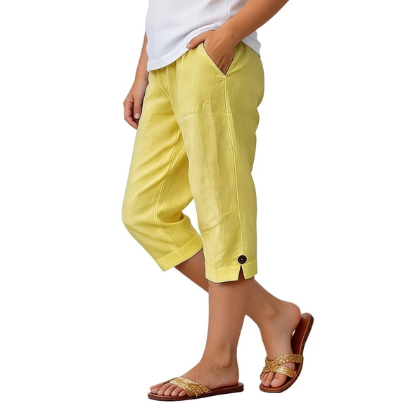 Kids Casual Straight Leg Pants With Pockets, Loose Comfy Slit Hem