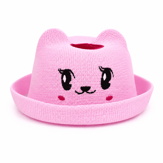 Kids Cat Bucket Hat Cute Cartoon Animal Sun Hat- Lightweight Comfortable Outdoor Design(2-5 Years Old)