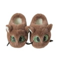thumbnail image 1 of Kids Cat Plush Slippers, Winter Warm Cartoon Slip On House Slippers, Thick Non Slip Sole Indoor Bedroom Slippers for Girls Boys 5-13 Years, 1 of 8