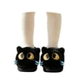 thumbnail image 1 of Kids Cat Plush Slippers, Winter Warm Cartoon Slip On House Slippers, Thick Non Slip Sole Indoor Bedroom Slippers for Girls Boys 5-13 Years, 1 of 9