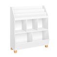 Kids CatchAll MultiCubby 35in Toy Organizer with Bookrack White