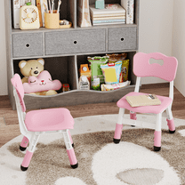 Kids Chair, 3-Level Height Adjustable Toddler Chair for Ages 2-6, Plastic Kids Chairs for Home, Classroom, Nursery, 2-Pack