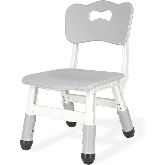 Kids Chair Height Adjustable Toddler Chair Max Load 220LBS Plastic Indoor Outdoor Chair for Children Age 1-6 School Home Daycare Use Grey