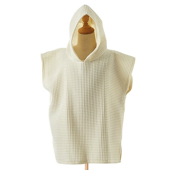 Kids Changing Robe Surf Poncho, Kids Beach Towels for Teens, Microfiber Hooded Wearable Swim Towel Boys Girls Teenagers Yellow 3-8 Years