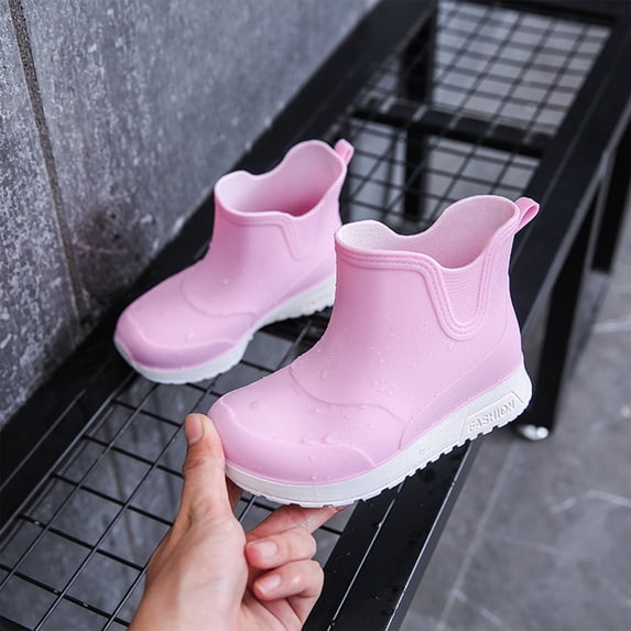 Kids' Chelsea Rain Boots Ankle Slip On Footwear with Elastic Side Easy On Rain Boots for Tooders