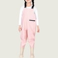 thumbnail image 1 of Kids Chest Waders Boys Girls Waterproof Rain Pants With Attached Boots Adjustable Suspenders Front Zipper Pocket Lightweight Overalls For Fishing Mud Play Back to School, 1 of 5
