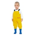 thumbnail image 1 of Kids Chest Waders Solid Color Suspenders Zipper Up Fishing Water Proof With Rain Boots Jumpsuit Size 10 Y-11 Y, 1 of 7