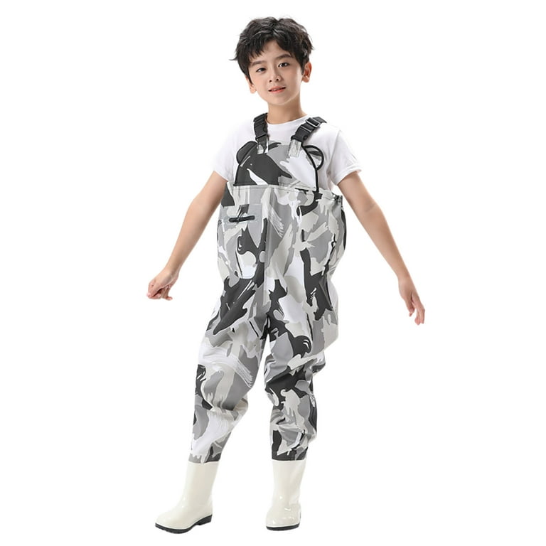 Kids Chest Waders Youth Fishing Waders For Toddler Children Water Proof  Camo Hunt & Fishing Waders With Boots