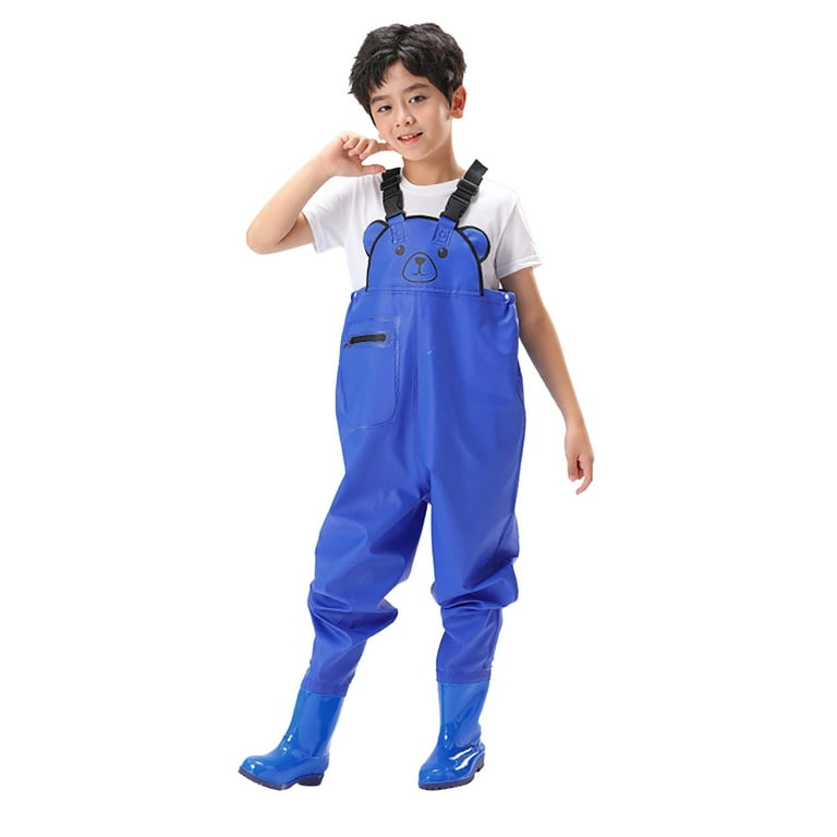 Kids Chest Waders Youth Fishing Waders for Toddler Children Water Proof Fishing Waders with Boots, Kids Unisex, Size: 5-6 Years