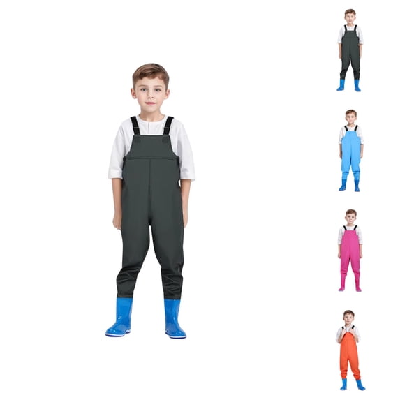 Kids Chest Waders Youth Waders For Toddler Children Water Proof Waders With Boots