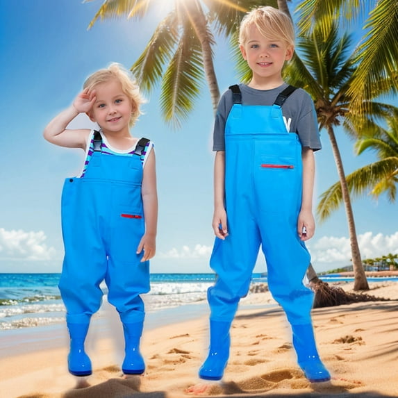 Kids Chest Waders for Boys Girls Youth Fishing Waders for Toddler Children Water Proof & Fishing Waders with Boots Boys Waders Size 3T