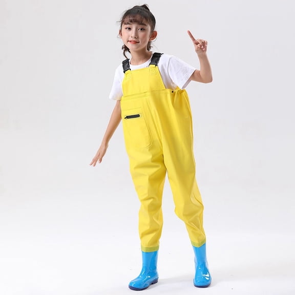 Kids Chest Waders for Girls Boys Youth Fishing Waders for Toddler Children Water Proof & Fishing Waders with Boots Waders Kids for Boys Girls Size 7-8