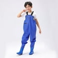 thumbnail image 1 of Kids Chest Waders for Girls Youth Fishing Waders Toddler Children Water Proof Unisex Waders with Rain Boots Wader Boots Size 8-9, 1 of 8