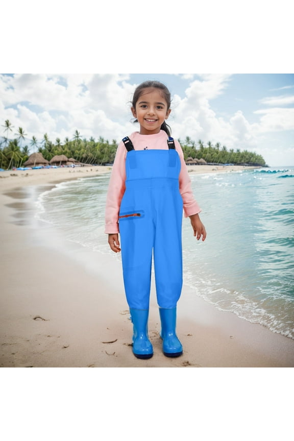 Kids Chest Waders for Toddler Fishing Youth Waders Water Proof & Fishing Waders with Boots Kid Waders for Boys Girls Size 7-8