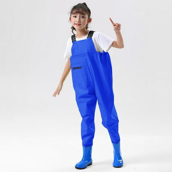 Kids Chest Waders for Toddler Youth Fishing Waders Waterproof Unisex Waders with Rain Boots Toddler Waders Size 6T