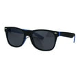 thumbnail image 1 of Kids Child Size Classic Pop Color Matte 2 Tone Horn Rim Sunglasses Blue, 1 of 3