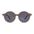 thumbnail image 1 of Kids Child Size Thick Plastic Round Circle Lens Retro Sunglasses Grey Black, 1 of 4