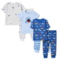 thumbnail image 1 of Kids Child Toddler Boy Pajamas Pj Set Short Sleeve Sleeve Snug Fit Soft & Cozy Sleepwear & Loungewear 3-Pack Size 2Y to 10Y, 1 of 7
