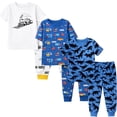thumbnail image 1 of Kids Child Toddler Boy Pajamas Pj Set Short Sleeve Sleeve Snug Fit Soft & Cozy Sleepwear & Loungewear 3-Pack Size 2Y to 10Y, 1 of 7