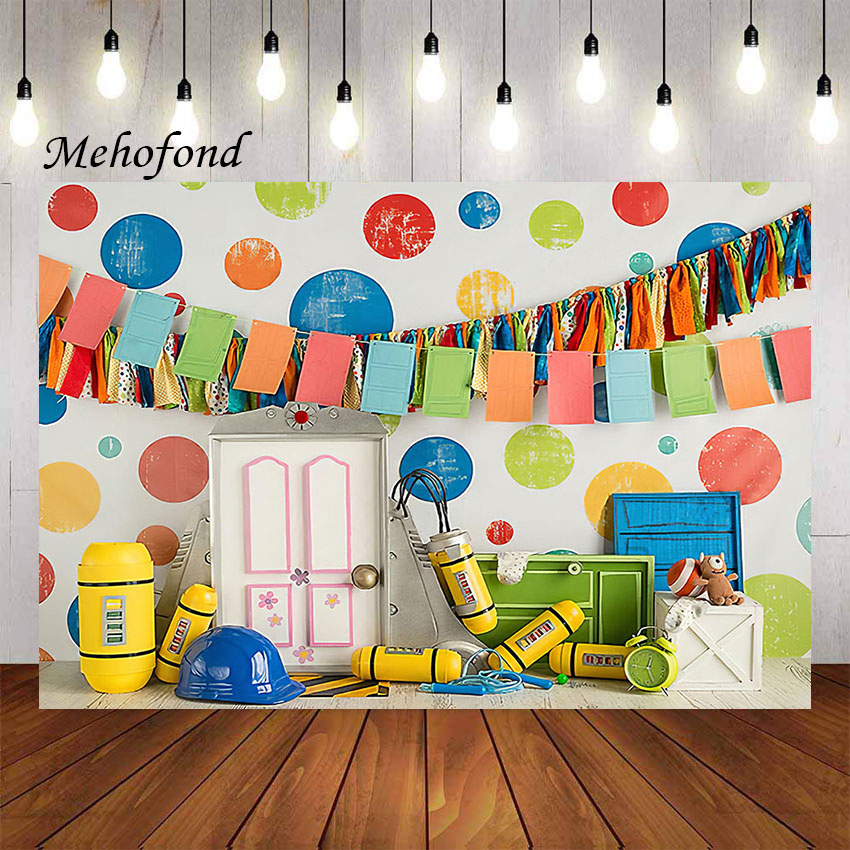 Kids Children 1st Birthday Party Cake Smash Portrait ration Backdrop ...