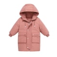 thumbnail image 1 of Kids Children Baby Winter Solid Warm Girls Boys Hooded Jackets Outerwear Coats, 1 of 8