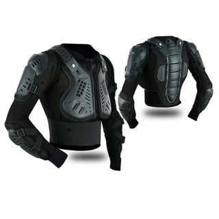 Kids Children Boys Girls Motorcycle Body Armour Jacket Dirt Bike Back Spine Chest CE Approved Protection Jacket All Black-14 (Years)