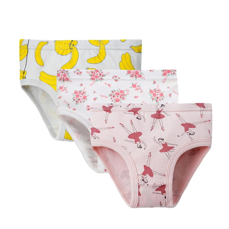 Kids Children Girls Underwear Cute Print Briefs Shorts Pants Cotton  Underwear Trunks 3PCS Girls Size 14 Toddlers Panties for Girls 
