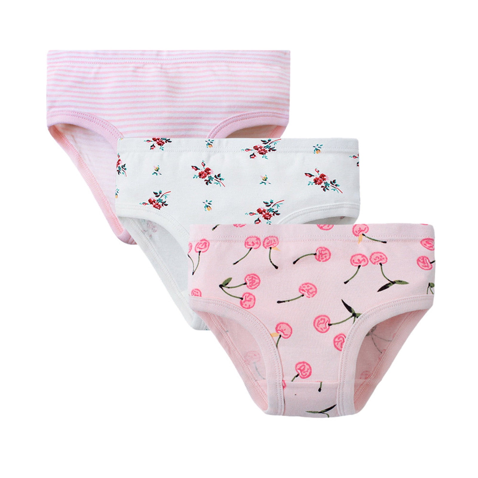Little Girls' Soft Cotton Underwear Breathable Boyshort Panties Kids Undies  3PCS