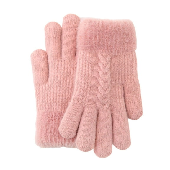 Winter toddler Snow Gloves Wool Lined Mittens Cute Kids Mittens Warm Winter Snow Gloves Mittens for toddler Baby Girls and Boys 5-12 Years