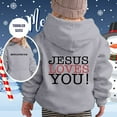 thumbnail image 1 of Kids Christian Sweatshirts Letter Print Sweatshirt Long Sleeves Warm Loose Pullover Cute Sweatshirt for Boys Girls 2-3 Years, 1 of 4